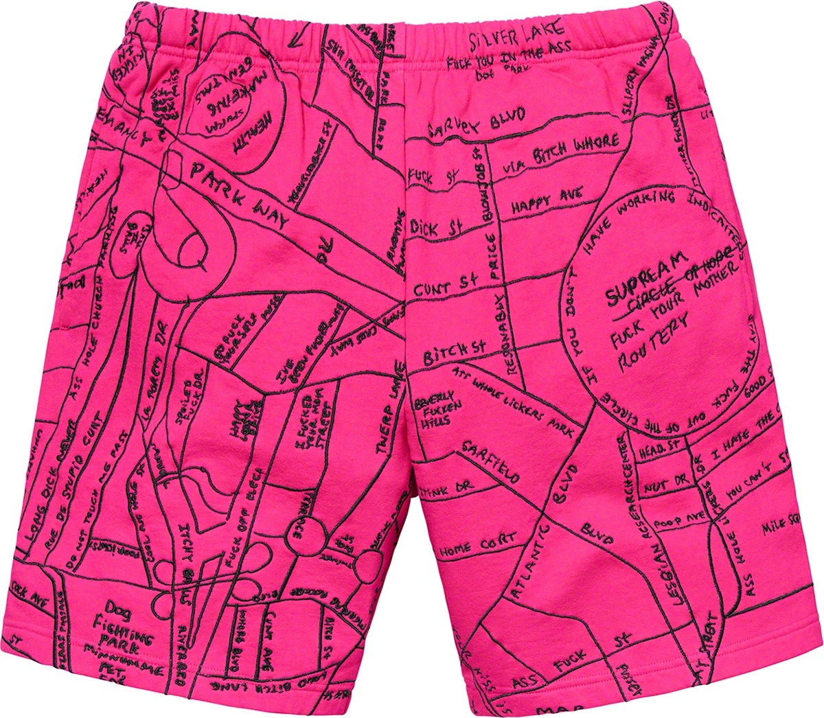 Gonz Embroidered Map Sweatshort view 2